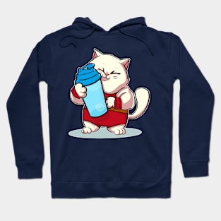 Gym Cat with Purrrrtein Gimme my puuurtein Hoodie